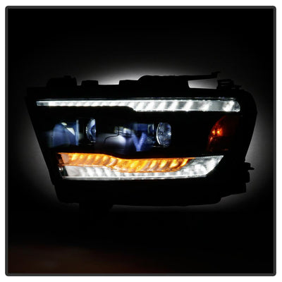 Black High power LED Module (High Beam And Low Beam) Equipped Headlights <br>19-20 Ram 2500 1500 3500 5500 4500
