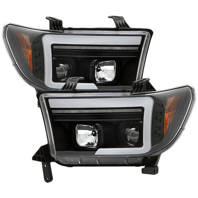 Sequential Turn Signal Black Projector Headlights <br>07-09 Toyota Tundra 08-10 Toyota Sequoia