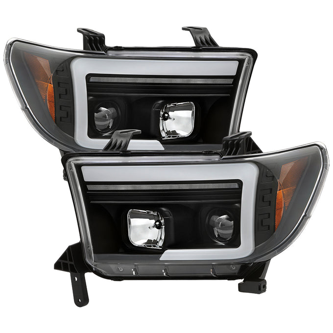 Sequential Turn Signal Black Projector Headlights <br>07-09 Toyota Tundra 08-10 Toyota Sequoia