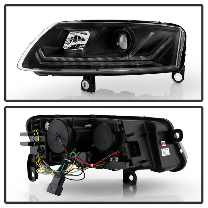 Sequential LED Turn Signal Lights Projector Headlights <br>05-08 Audi A6 Quattro A6