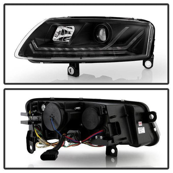 Sequential LED Turn Signal Lights Projector Headlights <br>09-11 Audi A6 A6 Quattro