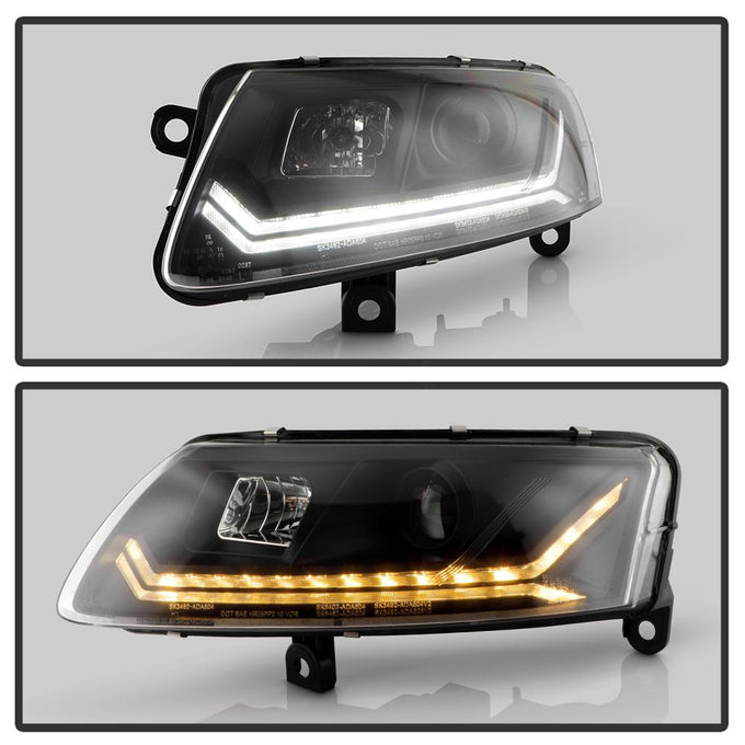 Sequential LED Turn Signal Lights Projector Headlights <br>09-11 Audi A6 A6 Quattro