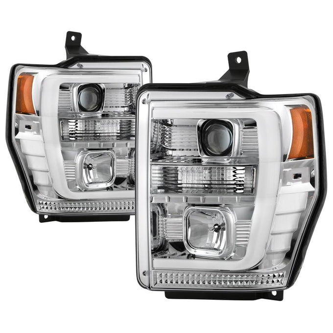 Version 2 Chrome High Power LED Module ( Low Beam ) Equipped Headlights <br>08-10 Ford F-250 F-350 F-450 Super Duty