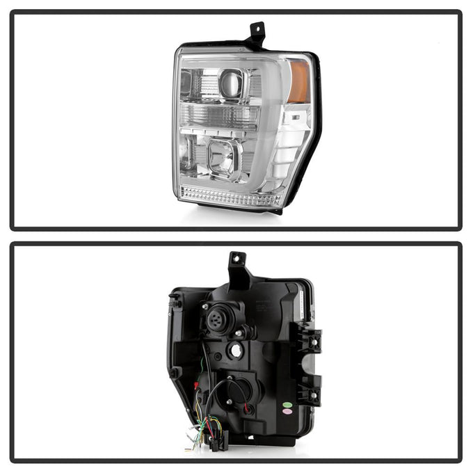 Version 2 Chrome High Power LED Module ( Low Beam ) Equipped Headlights <br>08-10 Ford F-250 F-350 F-450 Super Duty