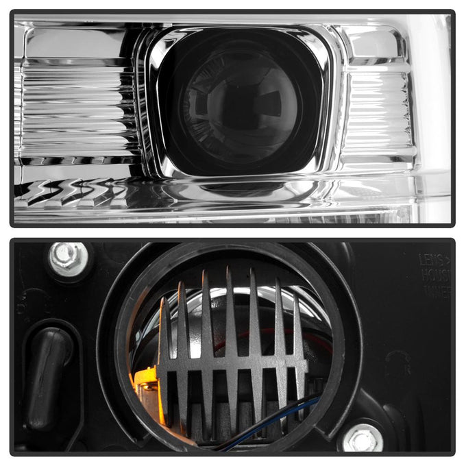 Version 2 Chrome High Power LED Module ( Low Beam ) Equipped Headlights <br>08-10 Ford F-250 F-350 F-450 Super Duty