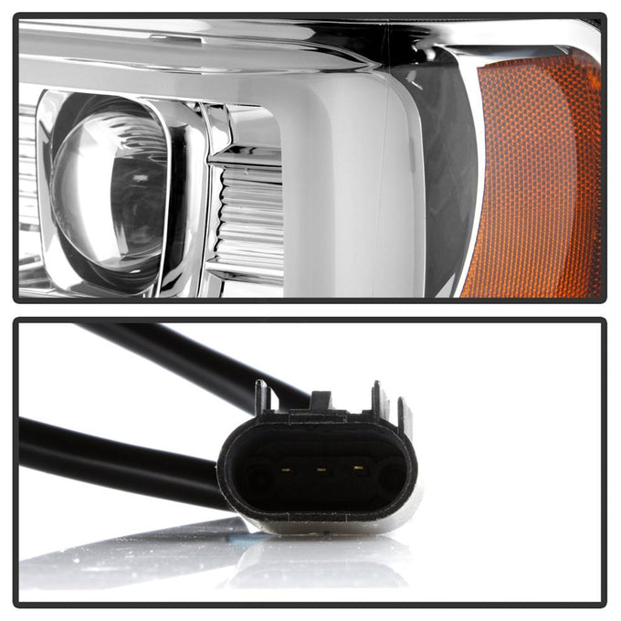 Version 2 Chrome High Power LED Module ( Low Beam ) Equipped Headlights <br>08-10 Ford F-250 F-350 F-450 Super Duty
