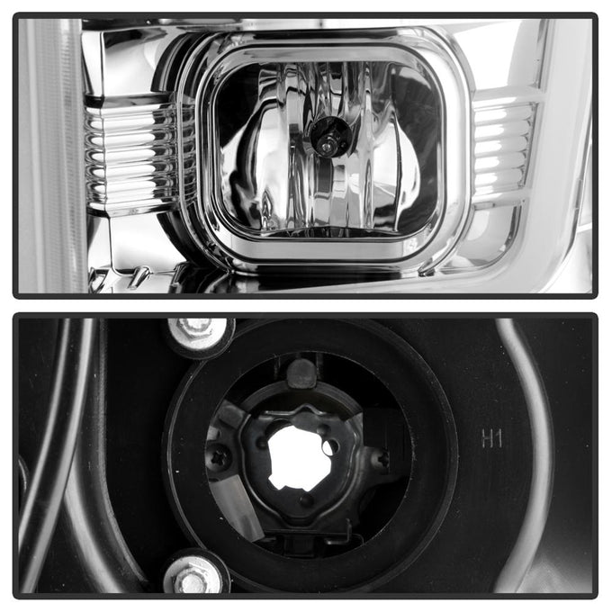 Version 2 Chrome High Power LED Module ( Low Beam ) Equipped Headlights <br>08-10 Ford F-250 F-350 F-450 Super Duty