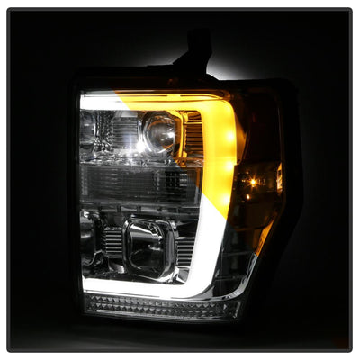 Version 2 Chrome High Power LED Module ( Low Beam ) Equipped Headlights <br>08-10 Ford F-250 F-350 F-450 Super Duty