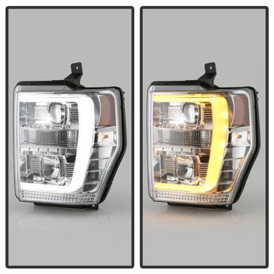 Version 2 Chrome High Power LED Module ( Low Beam ) Equipped Headlights <br>08-10 Ford F-250 F-350 F-450 Super Duty