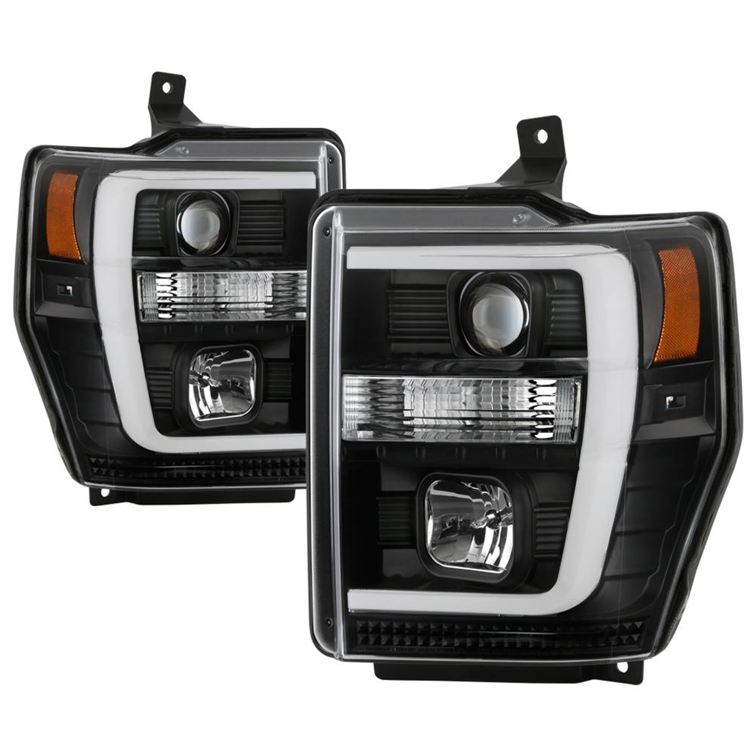 Version 2 Black High Power LED Module ( Low Beam ) Equipped Headlights <br>08-10 Ford F-250 F-350 F-450 Super Duty