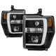 Version 2 Black High Power LED Module ( Low Beam ) Equipped Headlights <br>08-10 Ford F-250 F-350 F-450 Super Duty