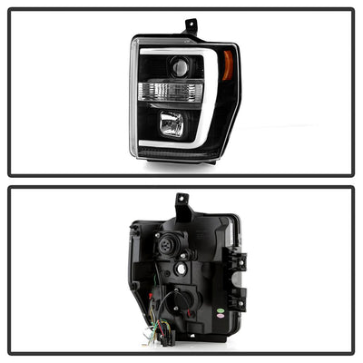 Version 2 Black High Power LED Module ( Low Beam ) Equipped Headlights <br>08-10 Ford F-250 F-350 F-450 Super Duty