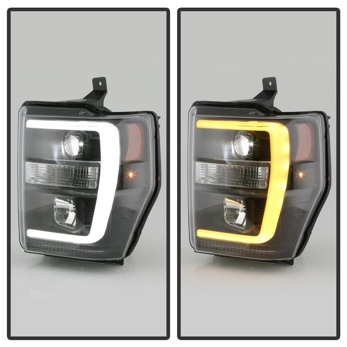 Version 2 Black High Power LED Module ( Low Beam ) Equipped Headlights <br>08-10 Ford F-250 F-350 F-450 Super Duty