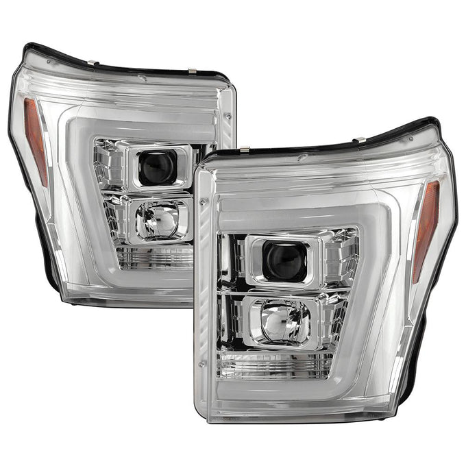 Version 2 Chrome High Power LED Module ( Low Beam ) Equipped Headlights <br>11-16 Ford F-250 F-350 F-450 Super Duty