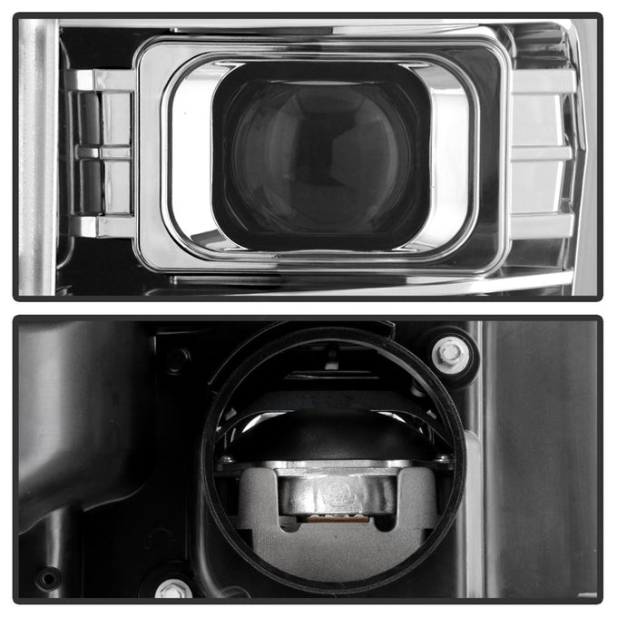 Version 2 Chrome High Power LED Module ( Low Beam ) Equipped Headlights <br>11-16 Ford F-250 F-350 F-450 Super Duty
