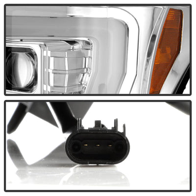 Version 2 Chrome High Power LED Module ( Low Beam ) Equipped Headlights <br>11-16 Ford F-250 F-350 F-450 Super Duty