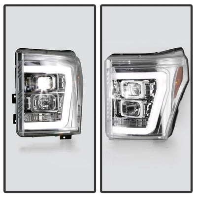 Version 2 Chrome High Power LED Module ( Low Beam ) Equipped Headlights <br>11-16 Ford F-250 F-350 F-450 Super Duty