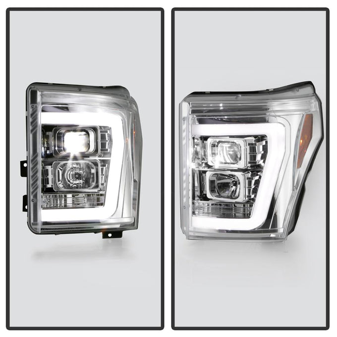 Version 2 Chrome High Power LED Module ( Low Beam ) Equipped Headlights <br>11-16 Ford F-250 F-350 F-450 Super Duty