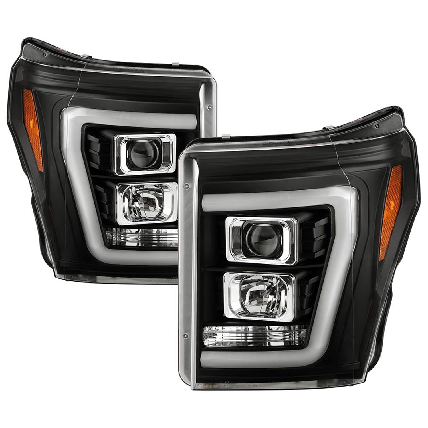 Version 2 Black High Power LED Module ( Low Beam ) Equipped Headlights <br>11-16 Ford F-250 F-350 F-450 Super Duty