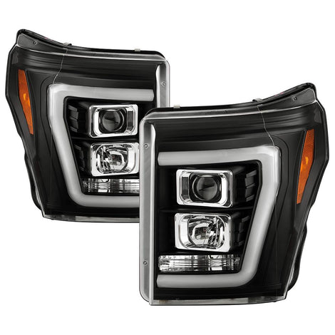 Version 2 Black High Power LED Module ( Low Beam ) Equipped Headlights <br>11-16 Ford F-250 F-350 F-450 Super Duty
