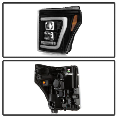 Version 2 Black High Power LED Module ( Low Beam ) Equipped Headlights <br>11-16 Ford F-250 F-350 F-450 Super Duty
