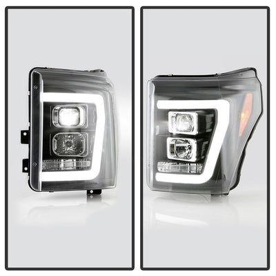 Version 2 Black High Power LED Module ( Low Beam ) Equipped Headlights <br>11-16 Ford F-250 F-350 F-450 Super Duty