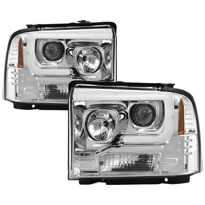 Chrome Projector Headlights <br>05-07 Ford F350-F550 Super Duty F-250 F-350