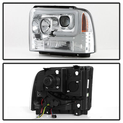 Chrome Projector Headlights <br>05-07 Ford F350-F550 Super Duty F-250 F-350