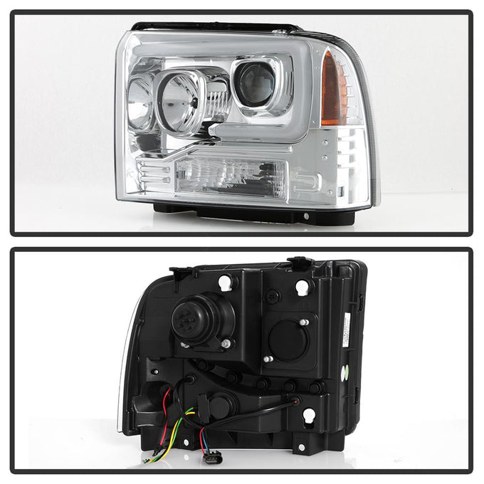 Chrome Projector Headlights <br>05-07 Ford F350-F550 Super Duty F-250 F-350