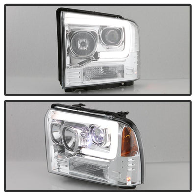 Chrome Projector Headlights <br>05-07 Ford F350-F550 Super Duty F-250 F-350