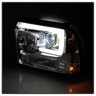 Chrome Projector Headlights <br>05-07 Ford F350-F550 Super Duty F-250 F-350