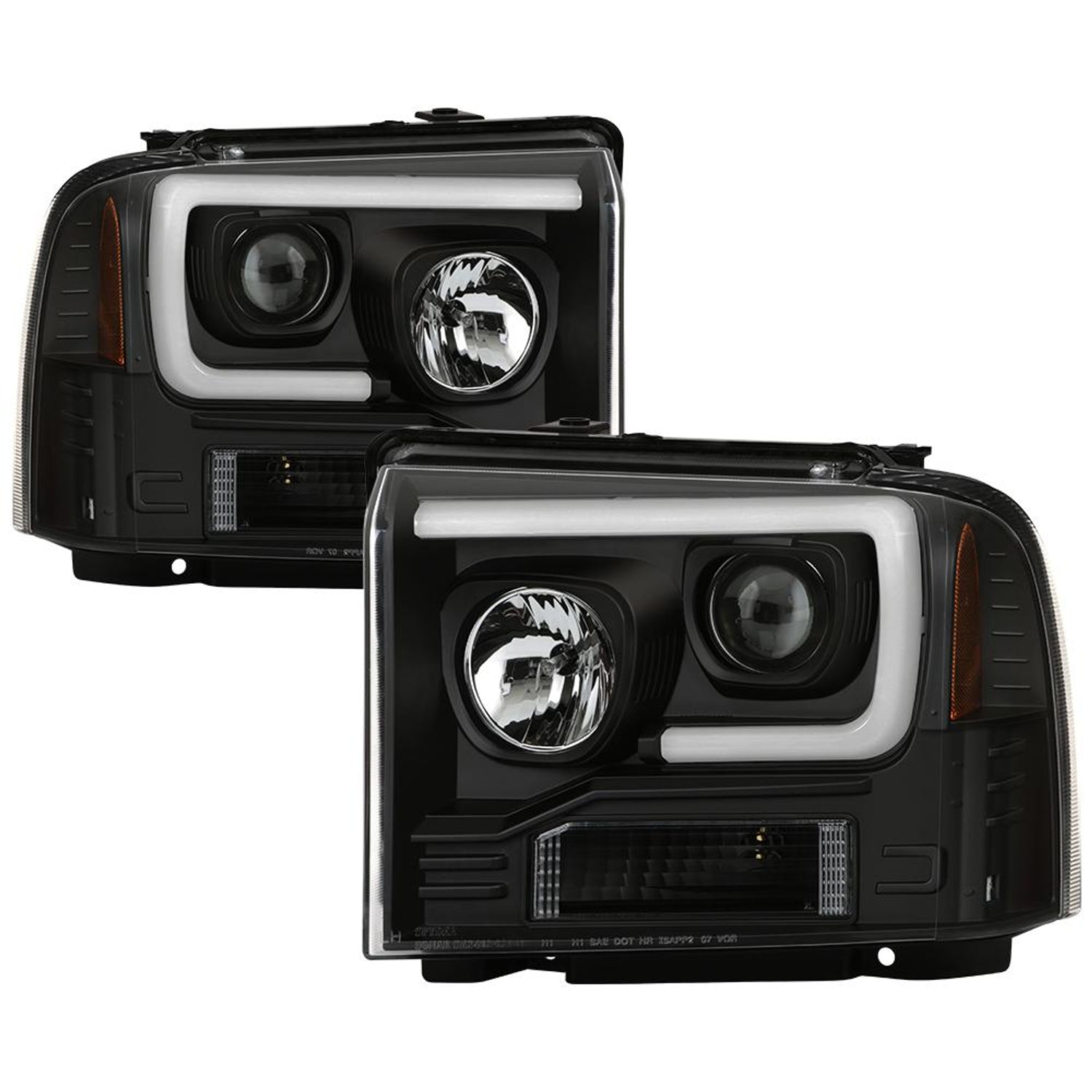 Black Projector Headlights <br>05-07 Ford F350-F550 Super Duty F-250 F-350