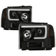 Black Projector Headlights <br>05-07 Ford F350-F550 Super Duty F-250 F-350