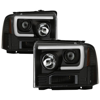 Black Projector Headlights <br>05-07 Ford F350-F550 Super Duty F-250 F-350