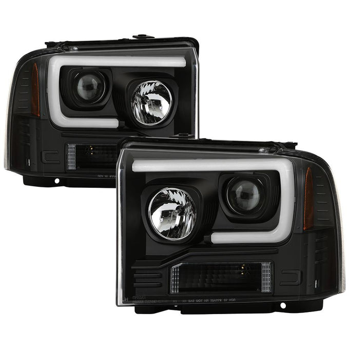 Black Projector Headlights <br>05-07 Ford F350-F550 Super Duty F-250 F-350