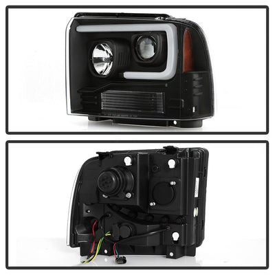 Black Projector Headlights <br>05-07 Ford F350-F550 Super Duty F-250 F-350