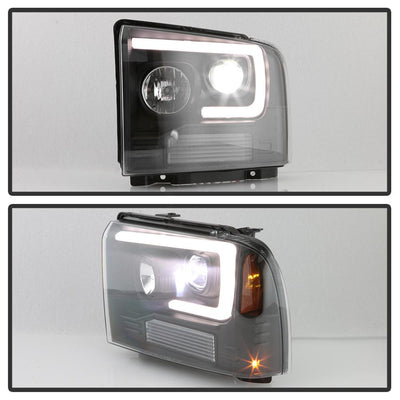 Black Projector Headlights <br>05-07 Ford F350-F550 Super Duty F-250 F-350