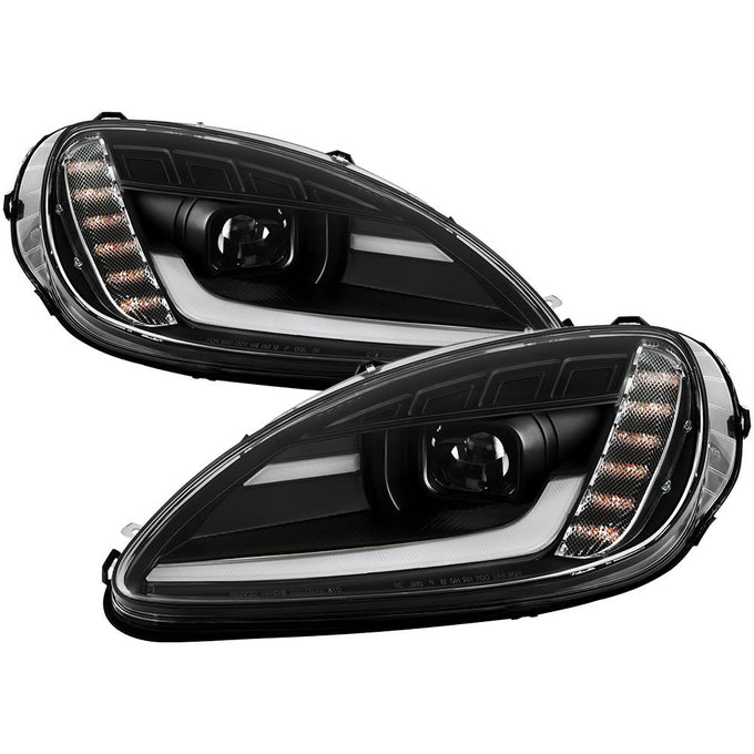 Sequential LED Turn Signal Black Projector Headlights <br>05-13 Chevrolet Corvette