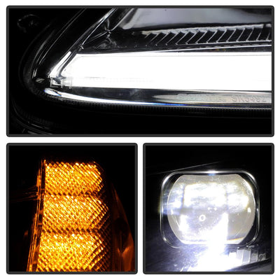 Chrome High Power LED Module (High Beam And Low Beam) Equipped Headlights <br>05-13 Chevrolet Corvette