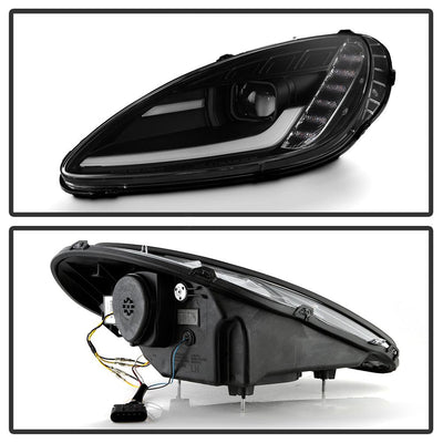 Black High Power LED Module (High Beam And Low Beam) Equipped Headlights <br>05-13 Chevrolet Corvette