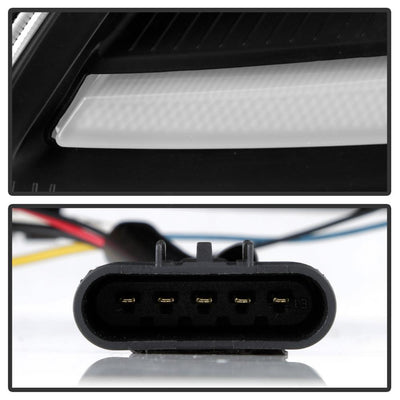 Black High Power LED Module (High Beam And Low Beam) Equipped Headlights <br>05-13 Chevrolet Corvette