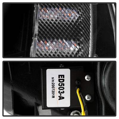 Black High Power LED Module (High Beam And Low Beam) Equipped Headlights <br>05-13 Chevrolet Corvette