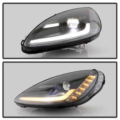 Black High Power LED Module (High Beam And Low Beam) Equipped Headlights <br>05-13 Chevrolet Corvette