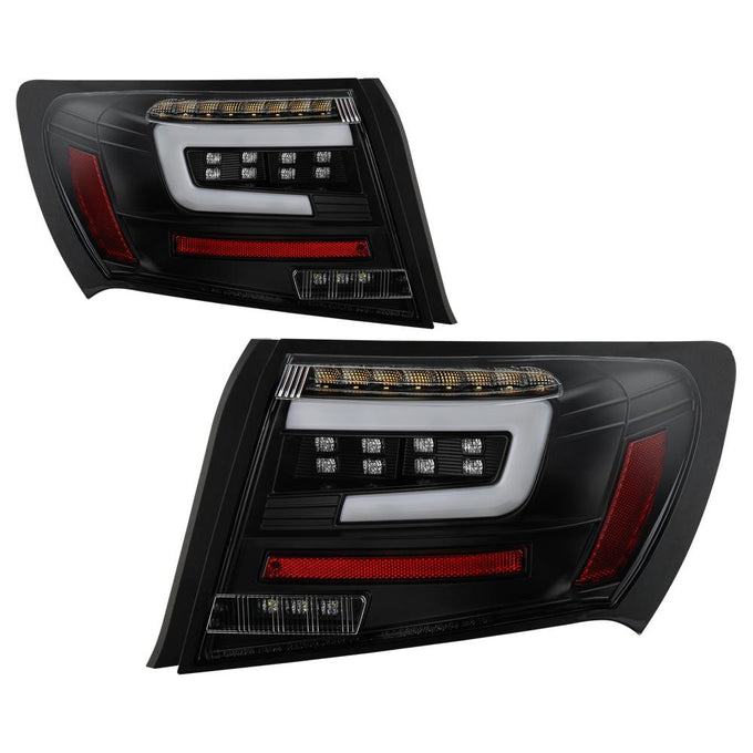 Black LED Tail Lights <br>08-11 Subaru Impreza