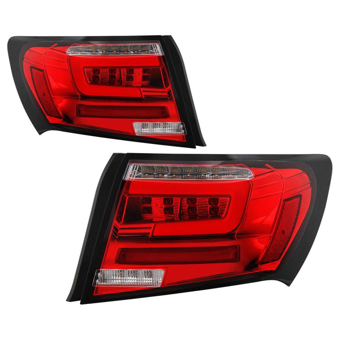 Red Clear LED Tail Lights <br>08-11 Subaru Impreza