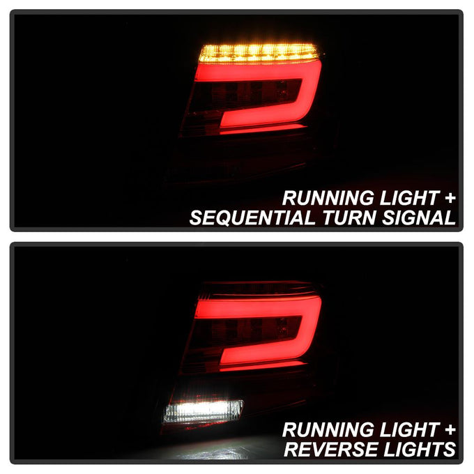 Red Clear LED Tail Lights <br>08-11 Subaru Impreza