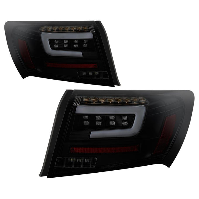 Black Smoke LED Tail Lights <br>08-11 Subaru Impreza
