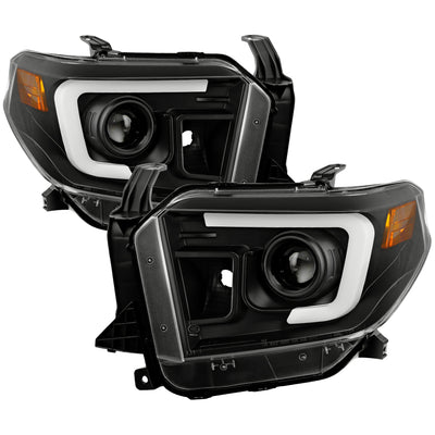 Black Light Bar Projector Headlights <br>14-21 Toyota Tundra