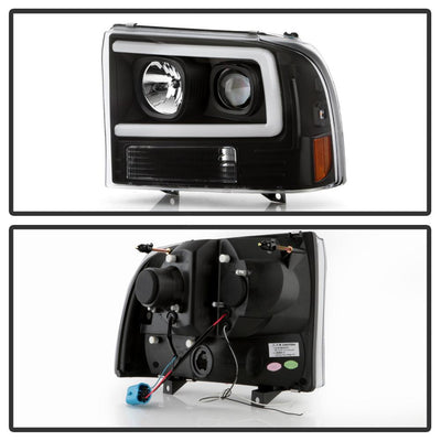 Black High Power LED Module ( Low Beam ) Equipped Headlights <br>99-04 Ford F-250 Super Duty 00-04 Ford Excursion