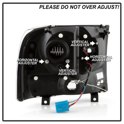 Black High Power LED Module ( Low Beam ) Equipped Headlights <br>99-04 Ford F-250 Super Duty 00-04 Ford Excursion